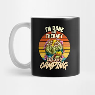 THERAPY AND CAMPING DESIGN VINTAGE CLASSIC RETRO COLORFUL PERFECT FOR  THERAPIST AND CAMPERS Mug